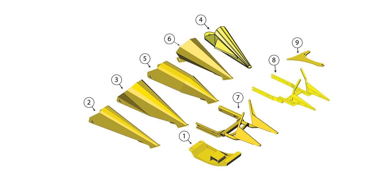 345 360 375 Crop Divider Assembly