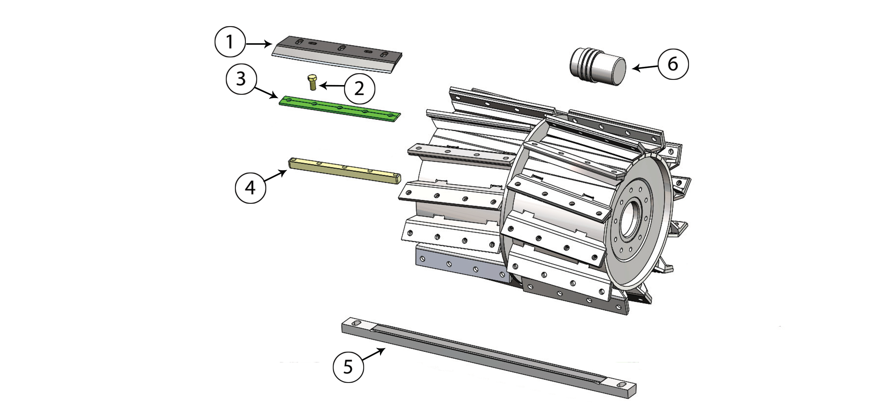 Schematic for 750 C Cutterhead Assembly