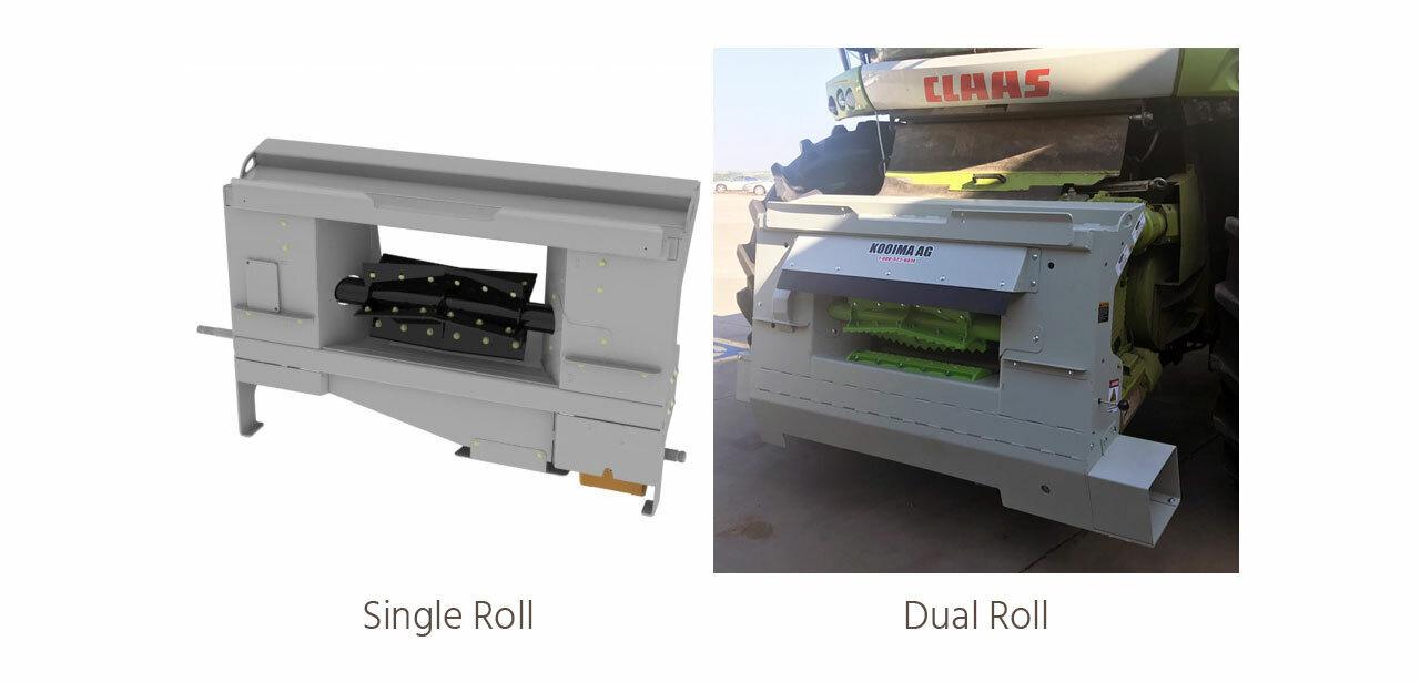 Side-by-side comparison of the single roll vs dual roll adapter.  The dual roll adapter offers better traction and handling, especially in dry or slippery conditions.