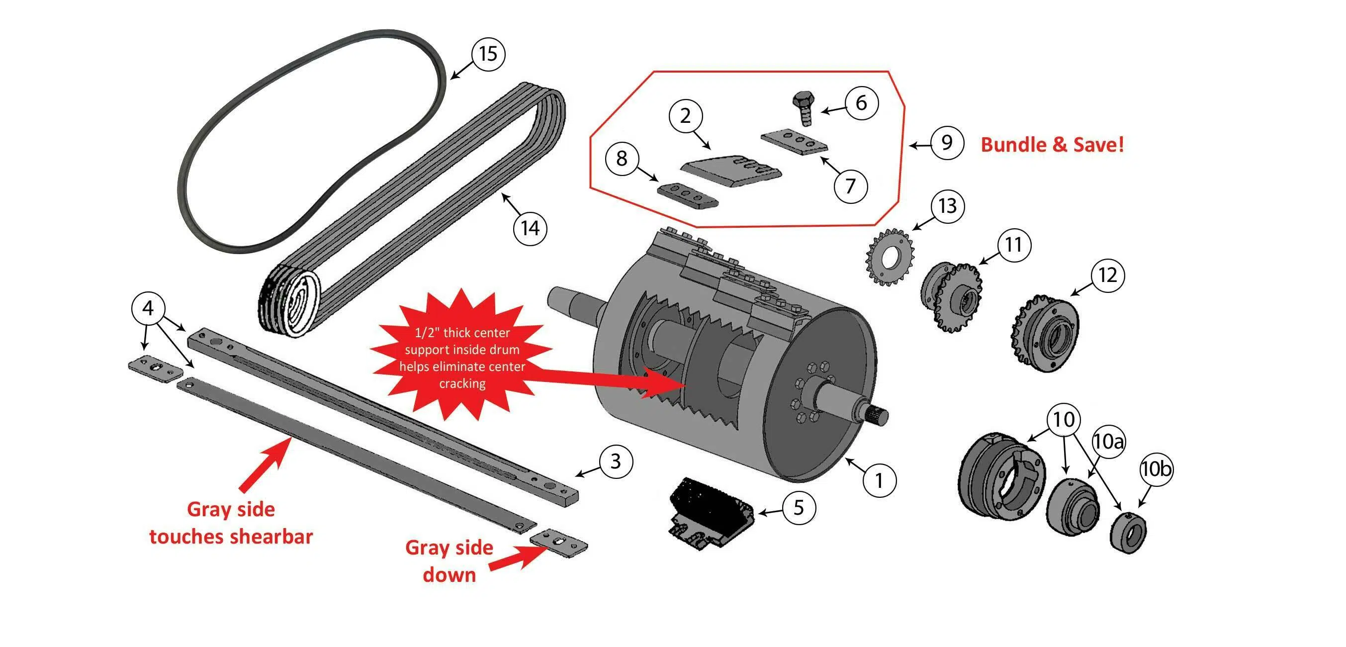 5200, 5400, 5440, 5460 Cutterhead Assembly | Kooima Ag